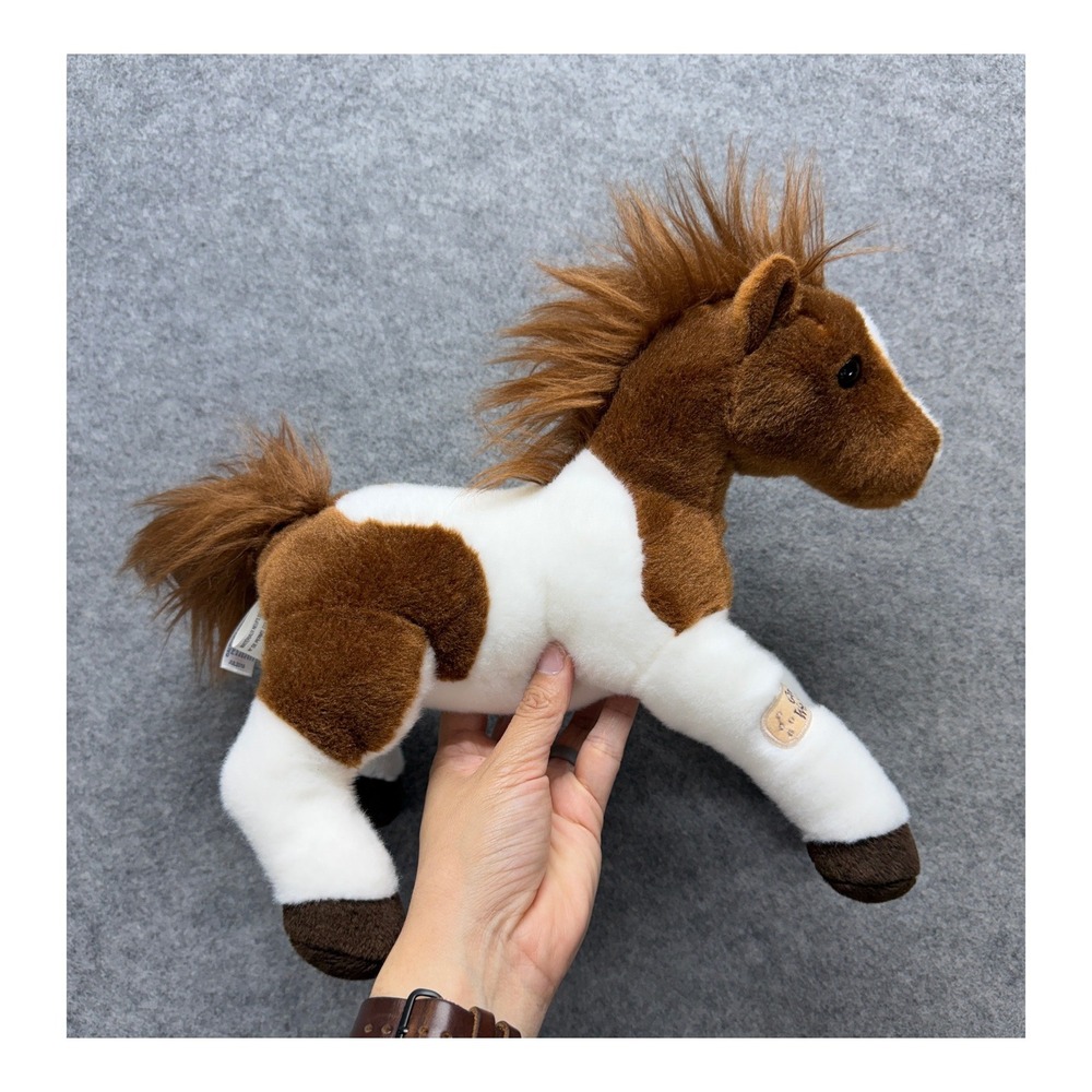 Aurora World Pinto Horse Plush Brown White Get Well Heart Stuffed Animal 11 Inch - Picture 7 of 12